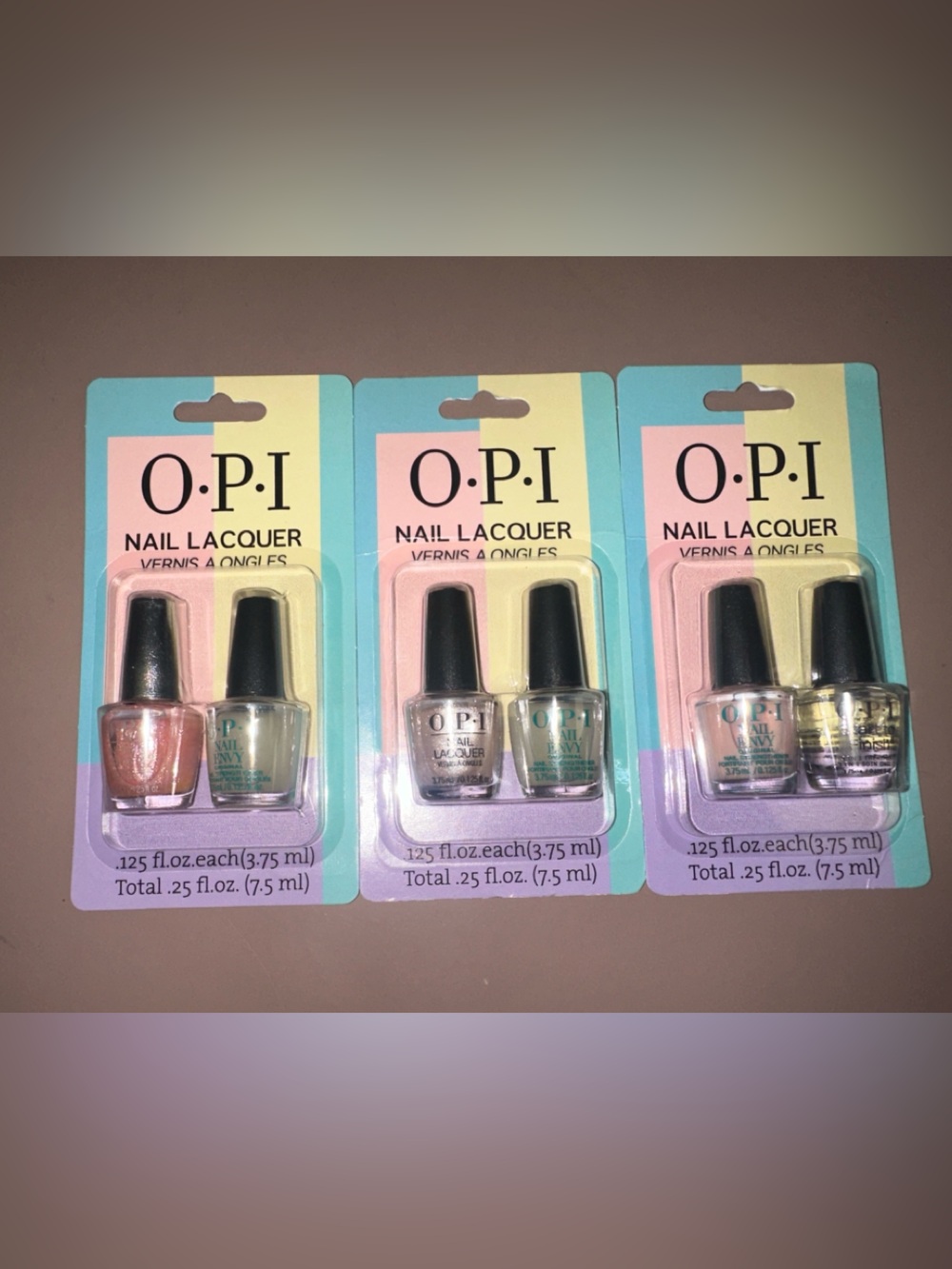 OPI Nail Lacquer Mini Duo Pack Bundle- Pastel Shimmer Shades